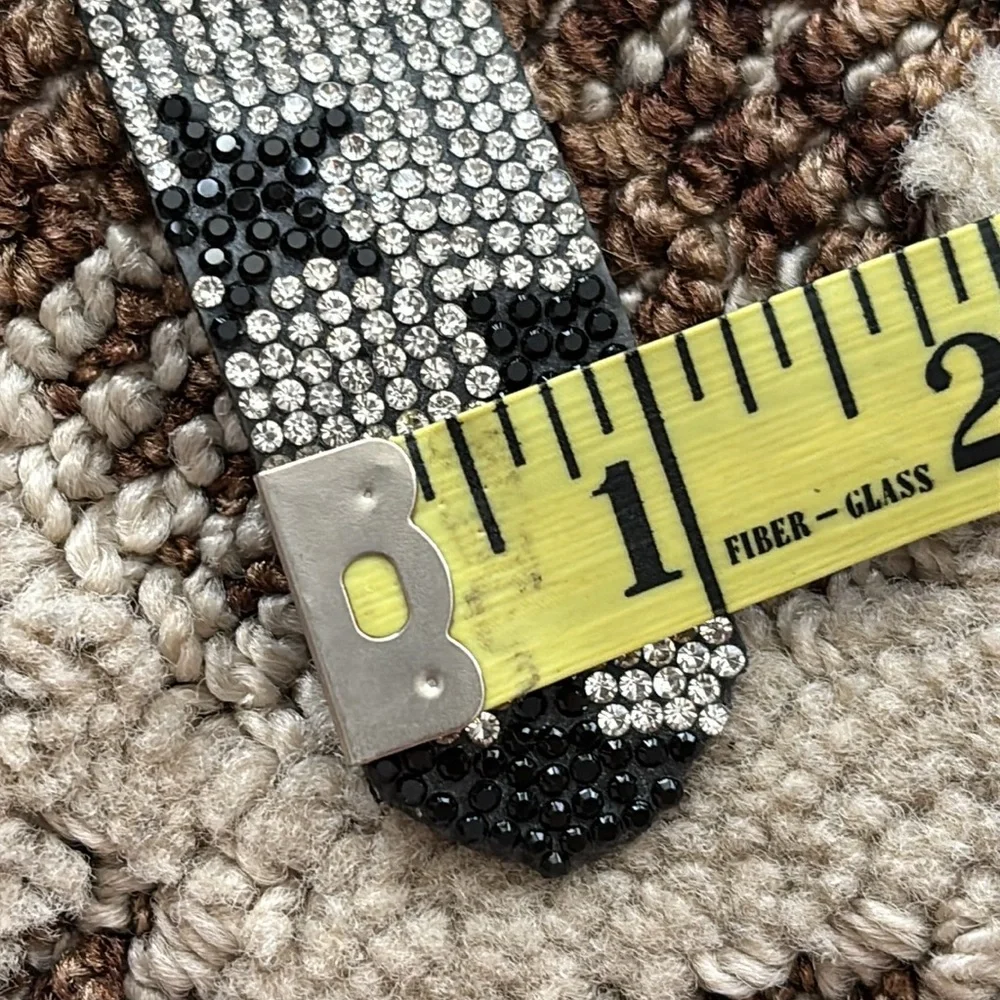 Black and Silver Rhinestone Belt
